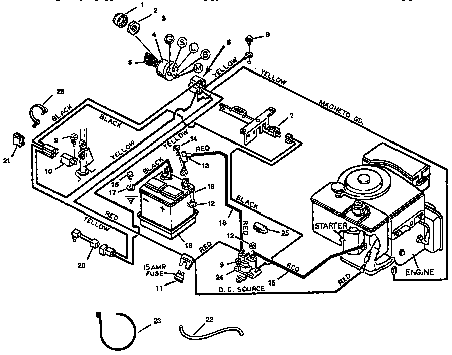 Craftsman 502255030 electrical system diagram