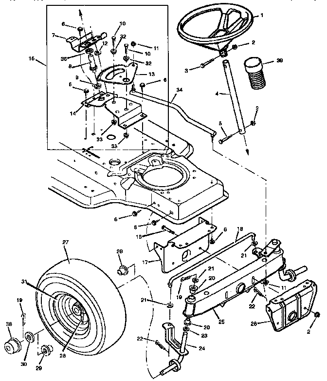 Craftsman 502255121 steering diagram