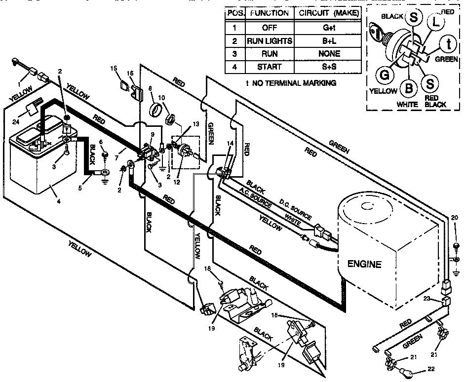 Craftsman 502255121 electrical system diagram