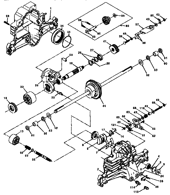 Hydro-Gear 319-0750 hydro gear transaxle diagram