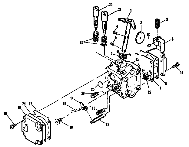 McCulloch TITAN 7 MODEL 12-600171-02 carburetor assembly diagram