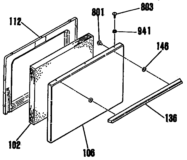 Kenmore 3636204190 door diagram