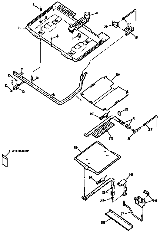 Kenmore 3637334190 burner section diagram
