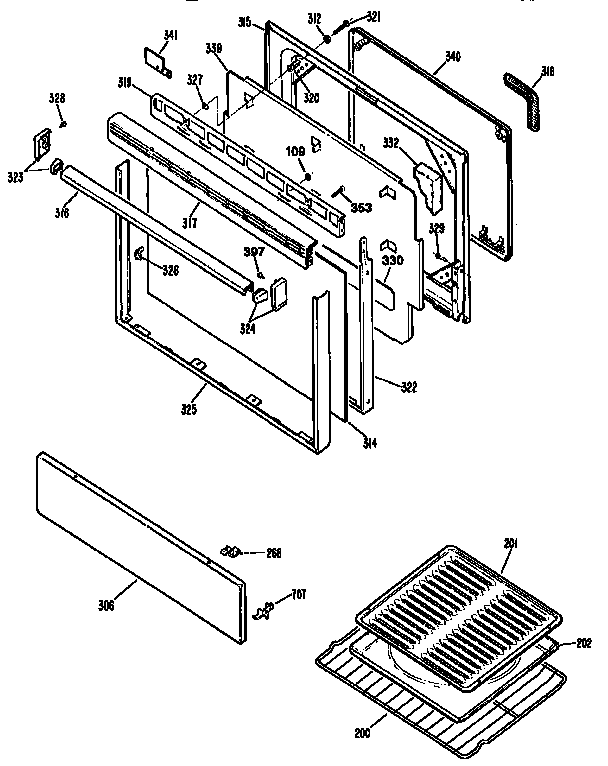 Kenmore 3637334190 door diagram