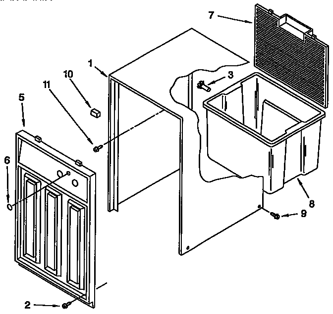 Kenmore 106953403 cabinet parts diagram