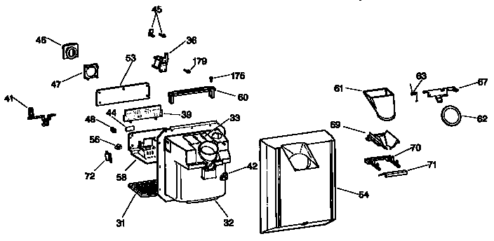 Kenmore 3639542651 dispenser diagram