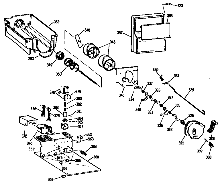 Kenmore 3639542651 ice bucket diagram