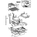 Kenmore 3639732785 shelf parts diagram