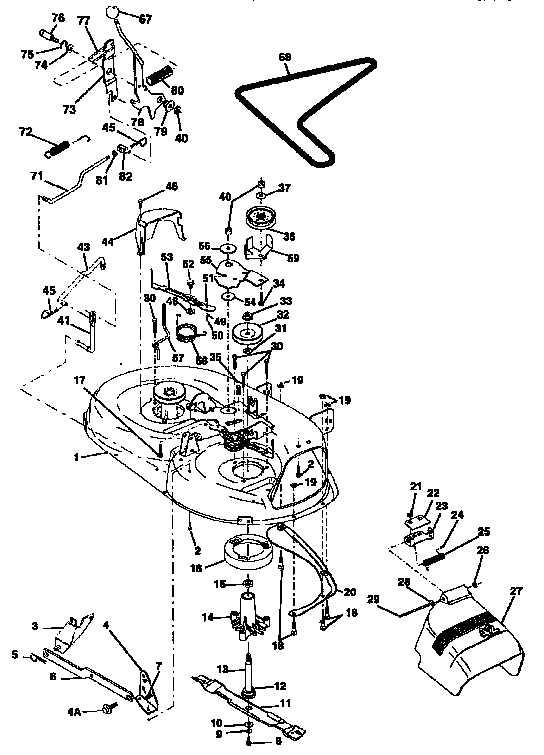 Craftsman 917257631 mower deck diagram