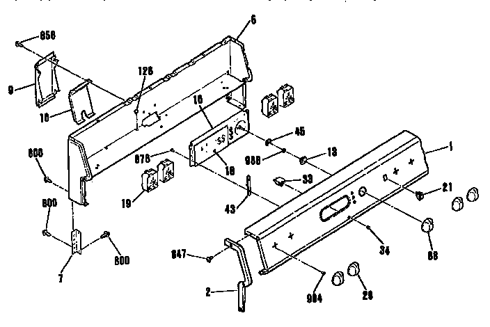 Kenmore 9119334190 backguard section diagram