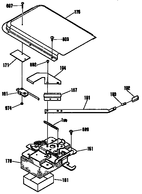 Kenmore 9119334190 door lock section diagram