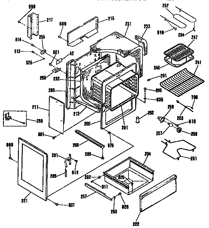 Kenmore 9119334190 body section diagram