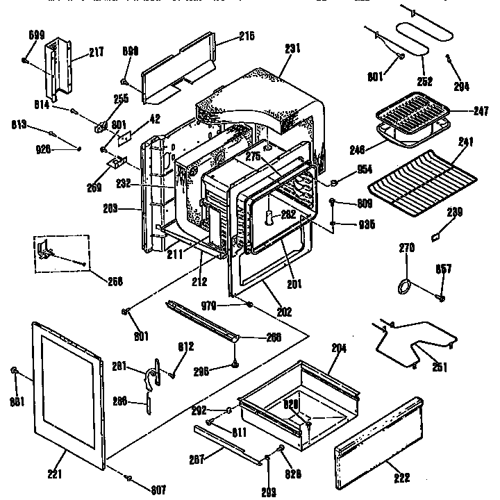 Kenmore 3636244190 body section diagram