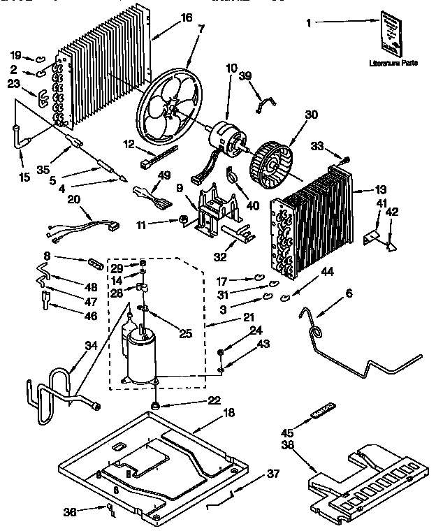 Kenmore 1069722192 unit parts diagram