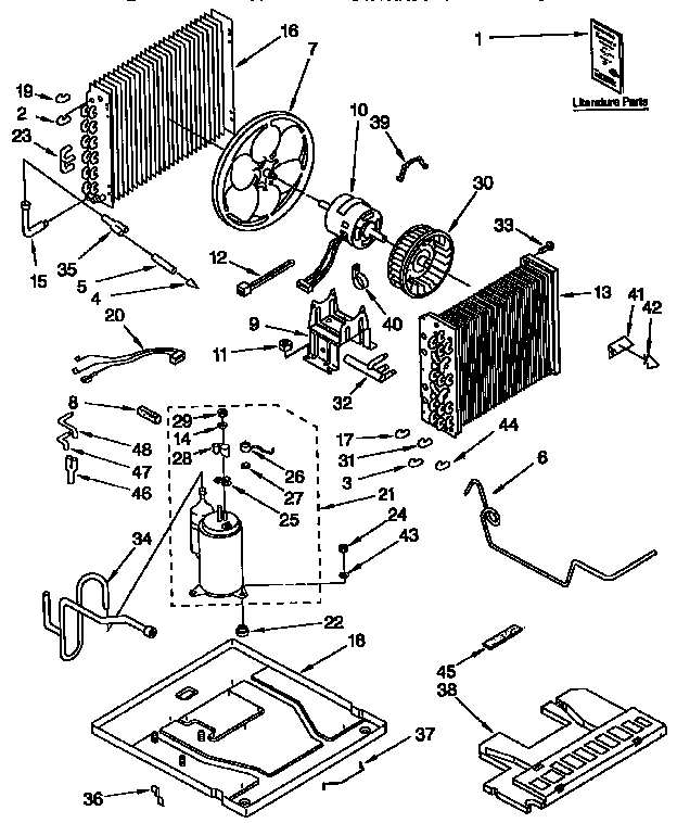 Kenmore 1069722191 unit parts diagram