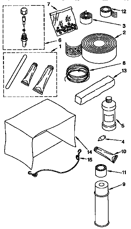 Kenmore 1069722191 optional parts diagram