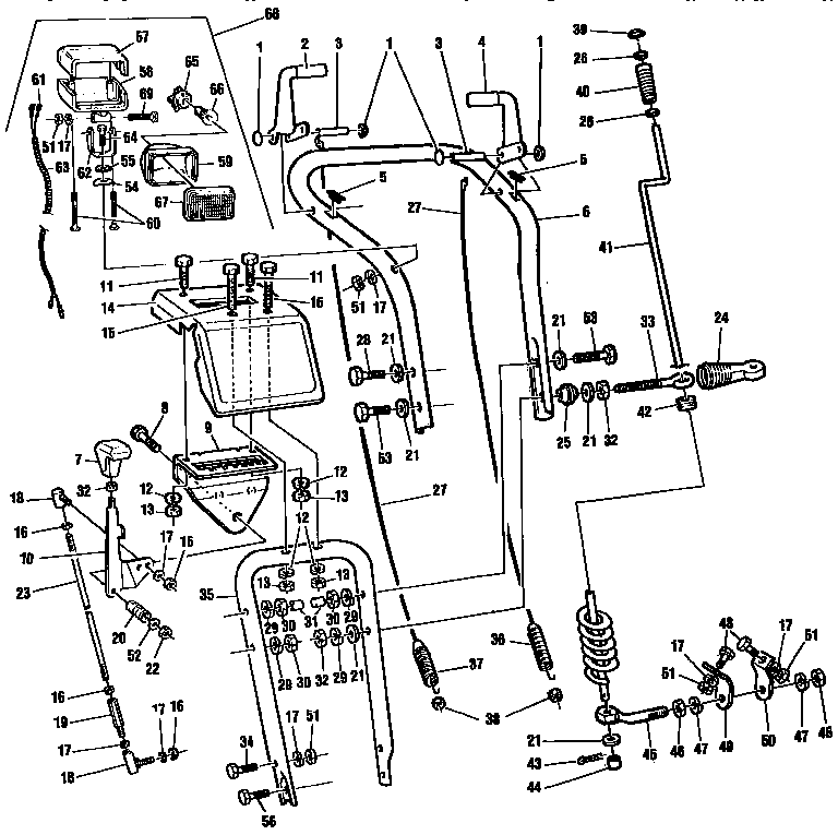 Craftsman C950-52318-3 handle assembly diagram