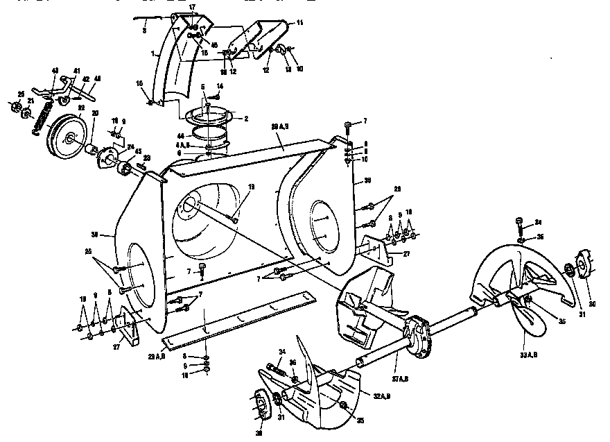 Craftsman C950-52318-3 auger housing assembly diagram