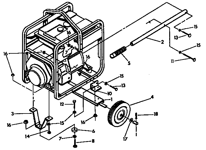 Craftsman 580327075 wheel assembly diagram