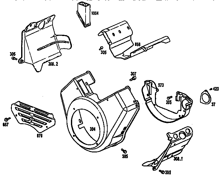 Craftsman 580327075 blower housing assembly diagram