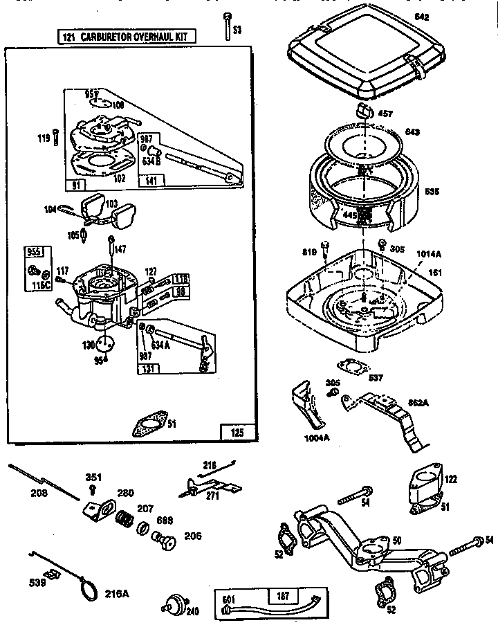 Craftsman 580327075 carburetor overhaul kit diagram