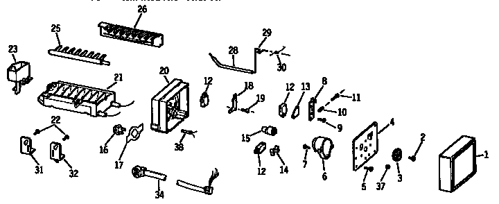 Kenmore 3639632755 icemaker diagram