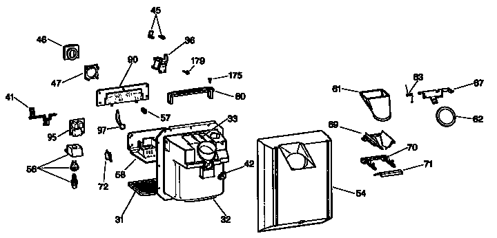 Kenmore 3639537811 dispenser diagram