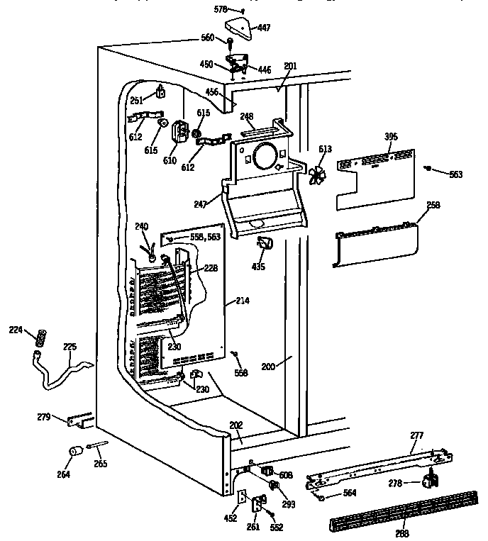 Kenmore 3639542681 freezer section diagram