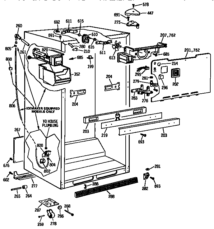 Kenmore 3639731516 cabinet parts diagram