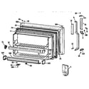 Kenmore 3639742813 freezer door diagram