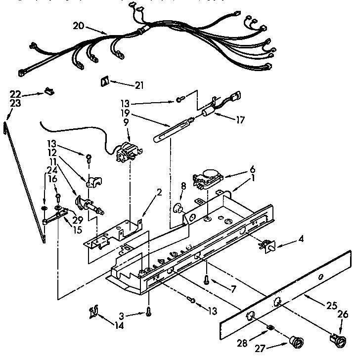Kenmore 1069530612 control parts diagram