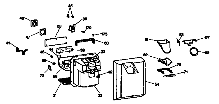 Kenmore 3639530711 dispenser diagram