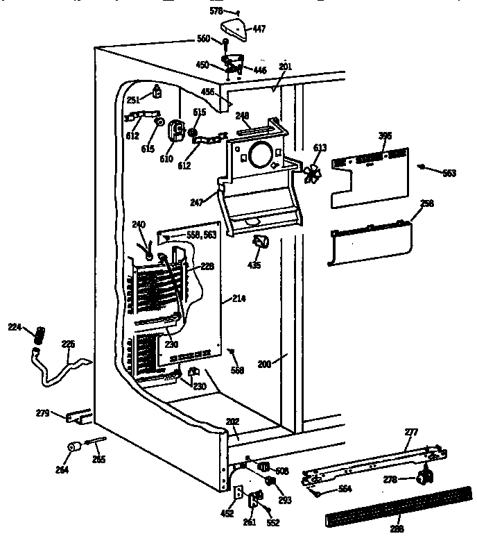 Kenmore 3639530711 freezer section diagram