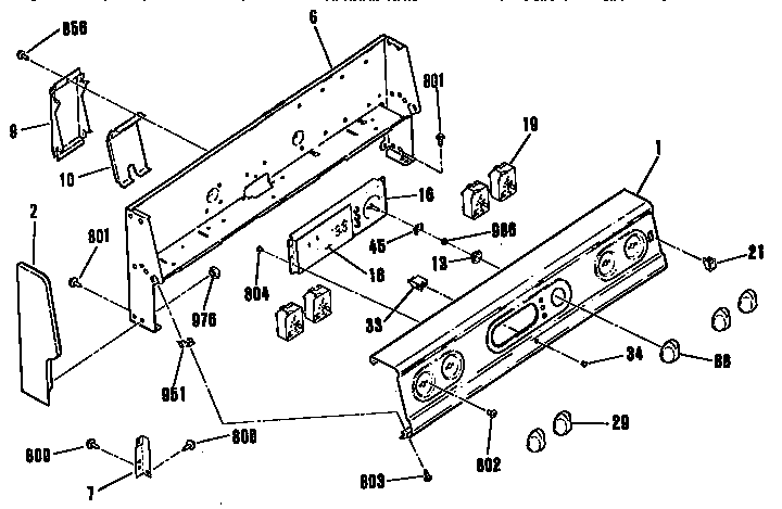 Kenmore 9119344190 backguard section diagram