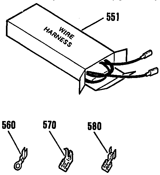 Kenmore 9119344190 wire harness and components diagram