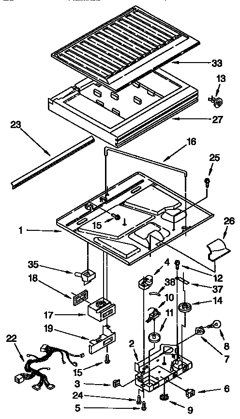 Kenmore 1069738862 compartment separator parts diagram