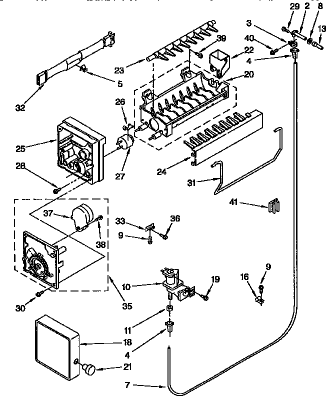 Kenmore 1069738862 icemaker parts diagram