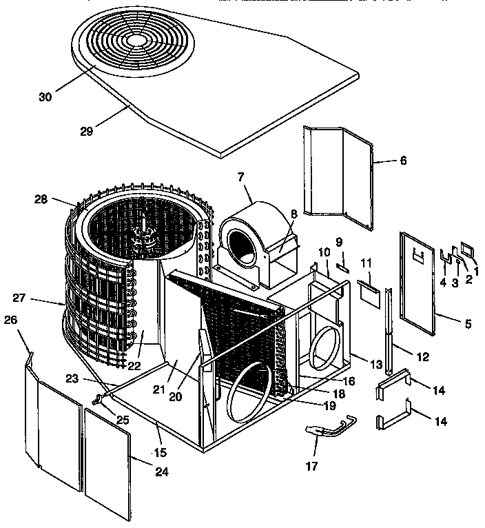 ICP NH6P024A3Y2 non-functional replacement parts diagram