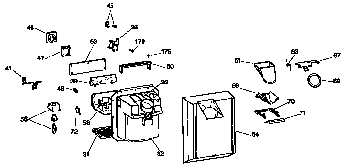 Kenmore 3639544383 dispenser diagram