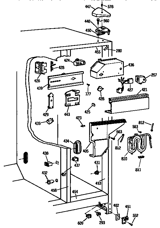 Kenmore 3639544383 fresh food section diagram