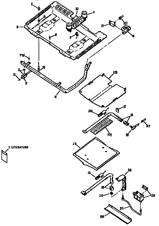 Kenmore 3627331890 burner section diagram