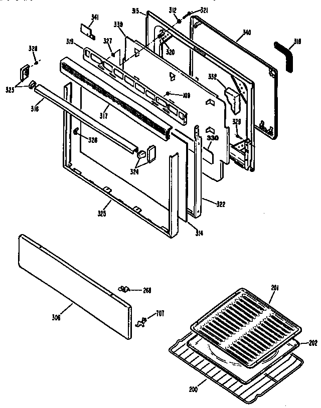 Kenmore 3627331890 door diagram
