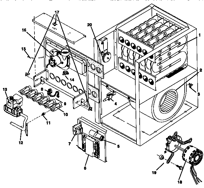 ICP NTC5075BHB2 functional replacement parts diagram