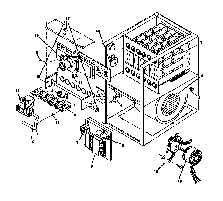 ICP NTC5100BHB2 functional replacement parts diagram