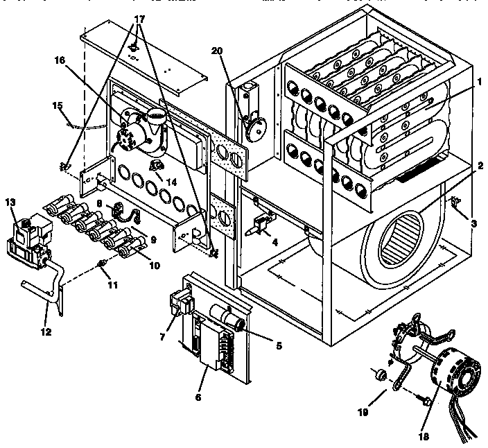 ICP NTC5050BHB2 functional replacement parts diagram