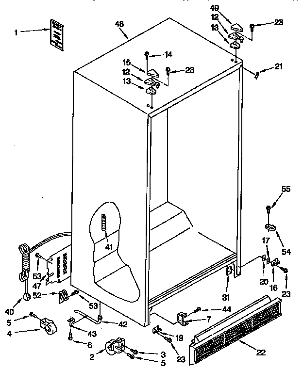 Kenmore 1069542811 cabinet parts diagram