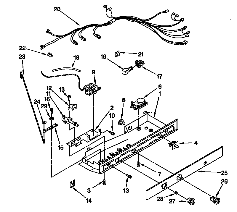 Kenmore 1069542811 control parts diagram