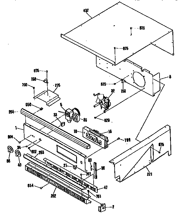 Kenmore 9114832995 control section diagram