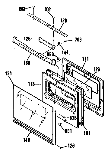 Kenmore 9114832995 lower door section diagram