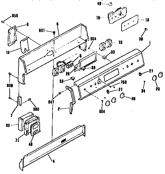 Kenmore 9119504190 backguard section diagram